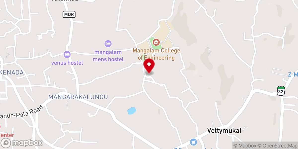 Map showing location of CSI All Saint's Church Ettumanoor