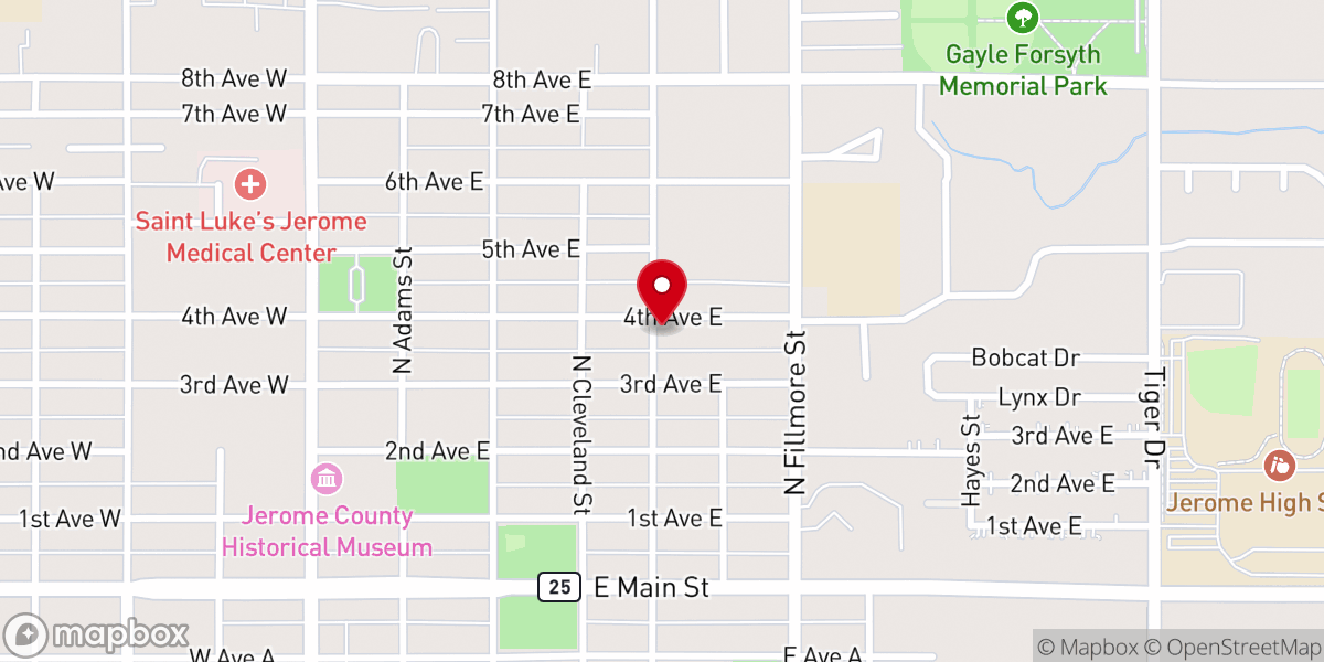 Map showing location of Iglesia adventista hispana de Jerome