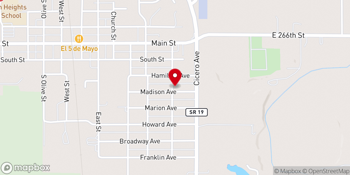 Map showing location of Emanuel Lutheran Church