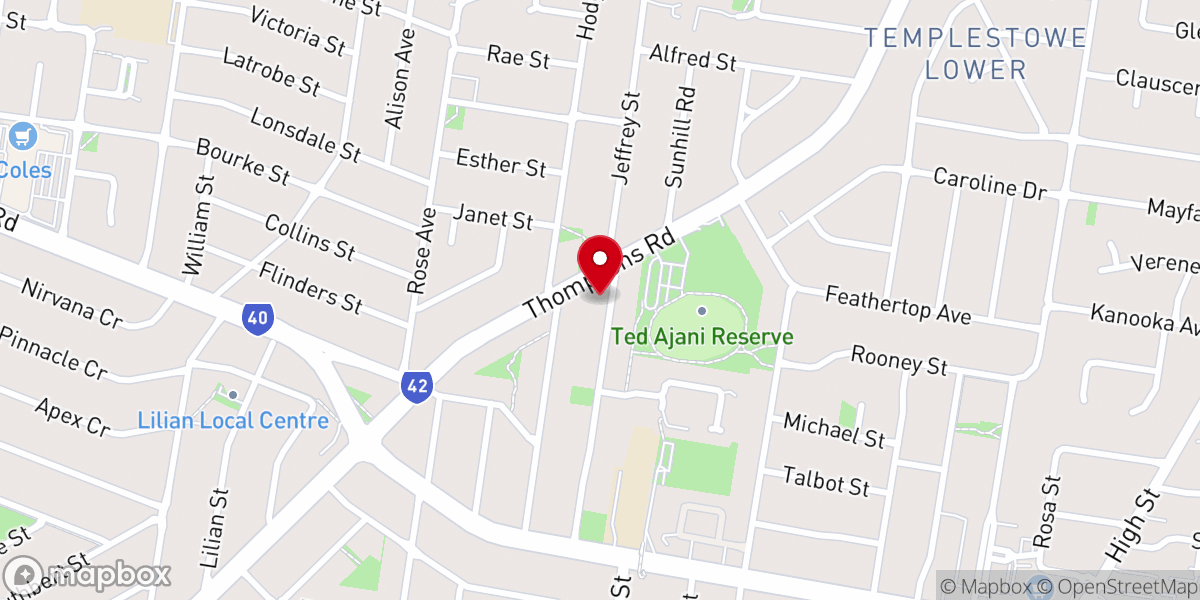Map showing location of Pathway Baptist Church