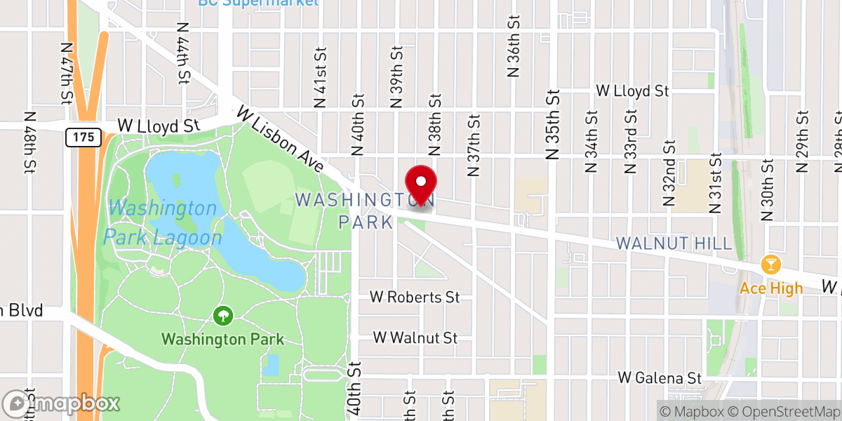 Map showing location of Reformation Lutheran Church