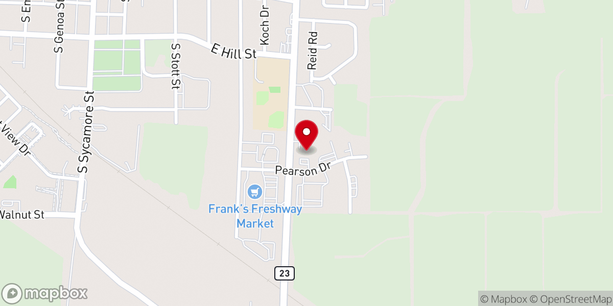 Map showing location of Emmaus Baptist Church