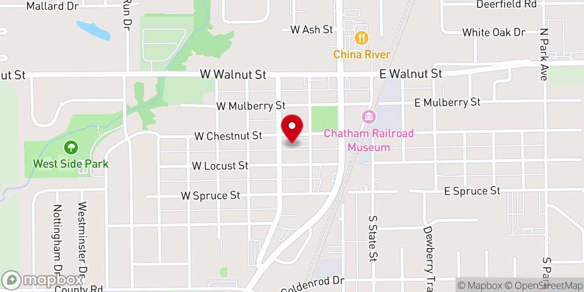 Map showing location of Ambassador Baptist Church