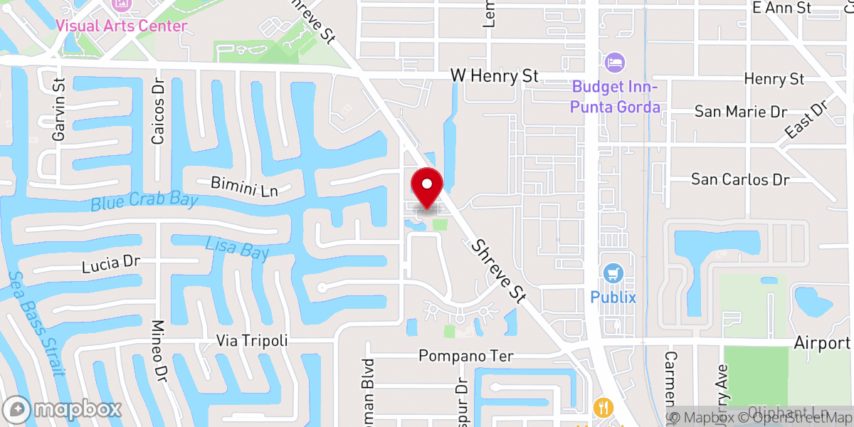 Map showing location of Punta Gorda Isles Civic Association