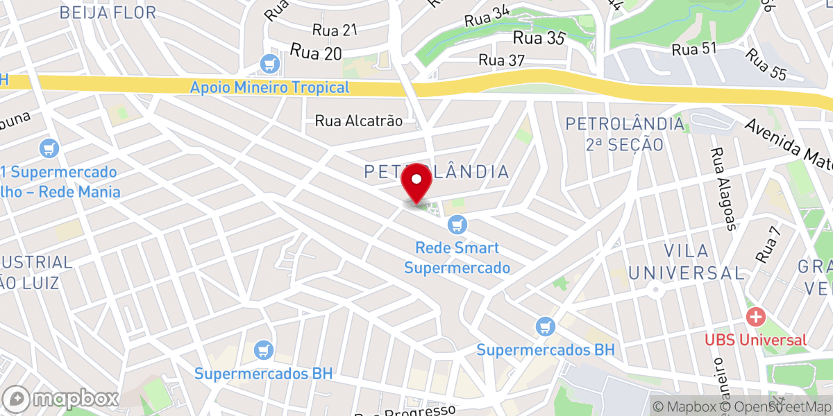 Map showing location of Igreja do Petrolândia (Comunidade Nossa Senhora Aparecida - Paróquia Jesus Operário)