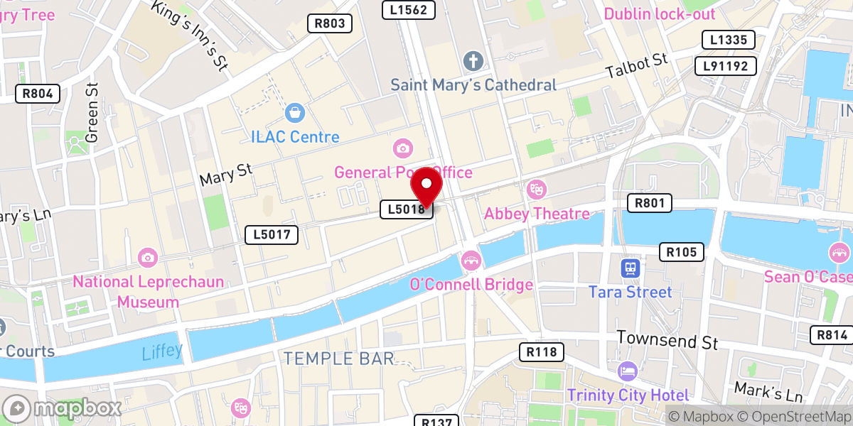 Map showing location of Dublin Cultural Institute- Abbey St Building