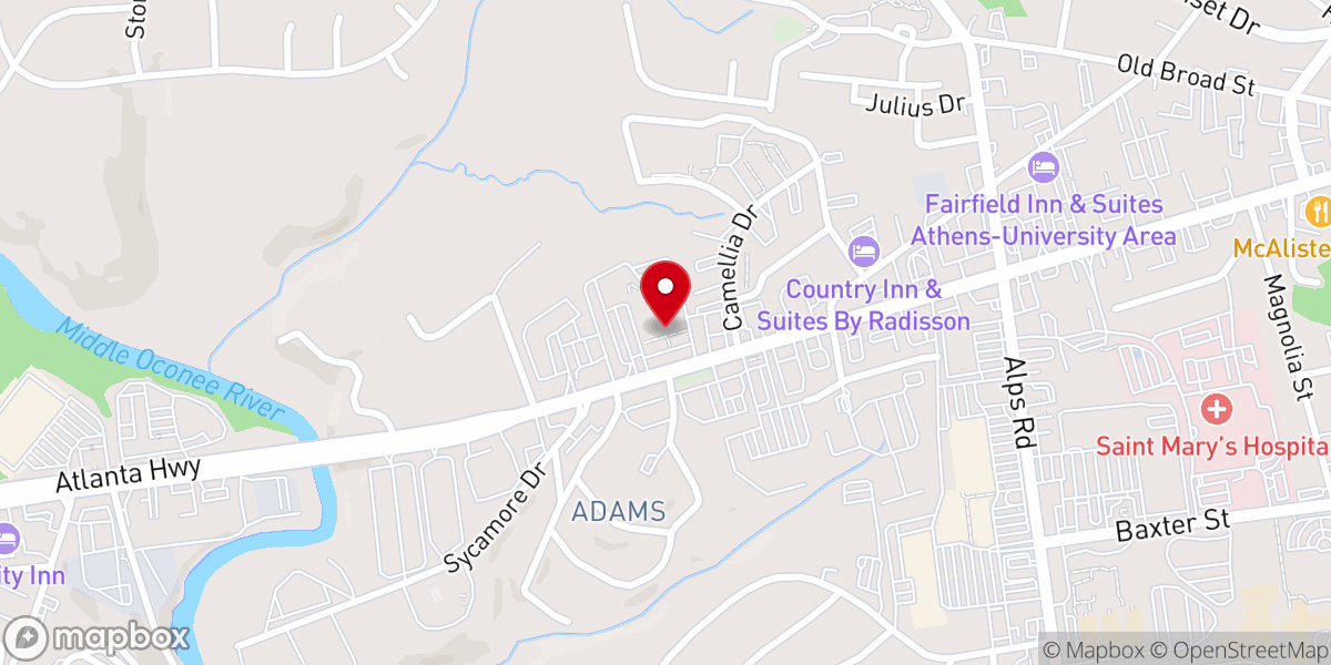 Map showing location of Beech Haven Church