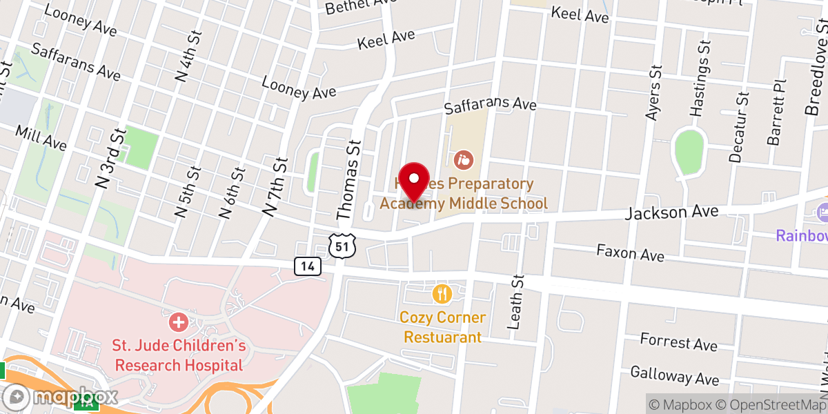 Map showing location of Salvation Army
