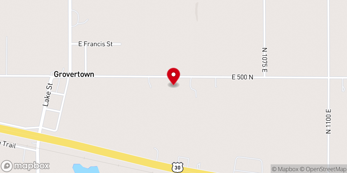 Map showing location of Grovertown Conservation Club