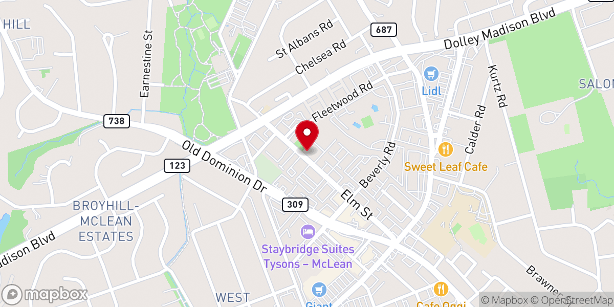 Map showing location of Bethany House of Northern Virginia