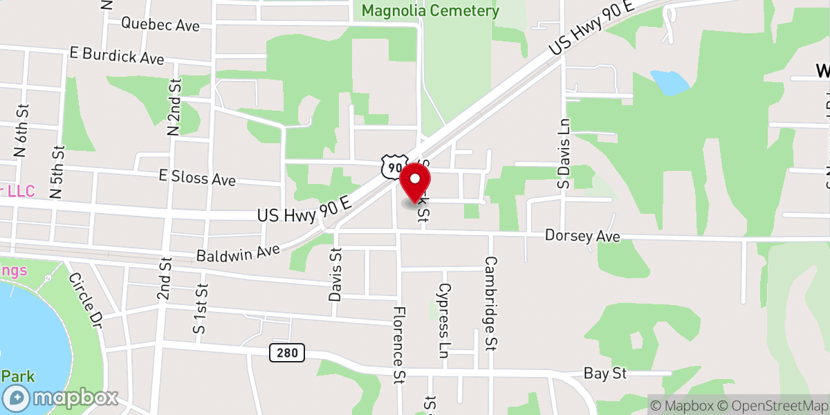 Map showing location of Park Street Church-God In Christ
