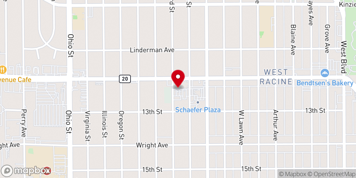 Map showing location of Calvary Memorial Church
