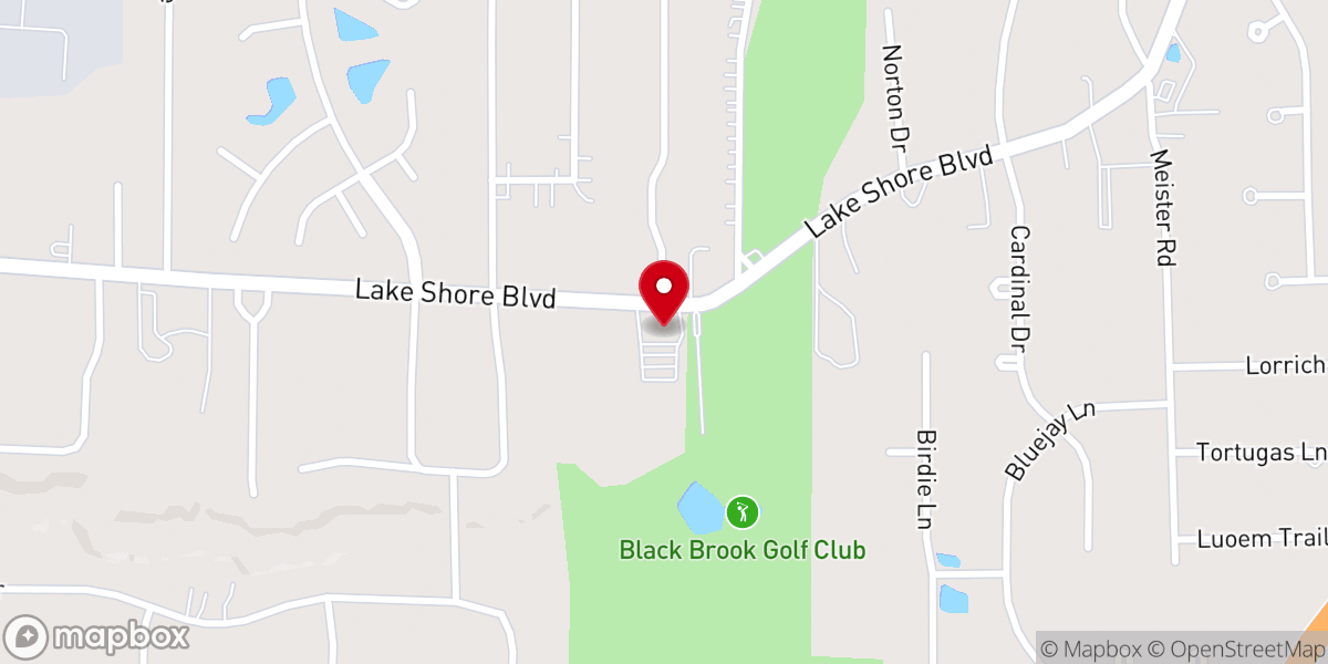 Map showing location of Lakeshore Assembly of God