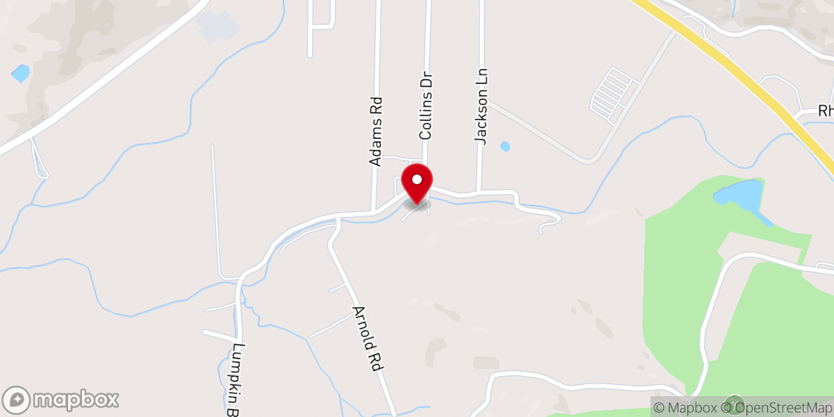 Map showing location of Roan Creek Baptist Church
