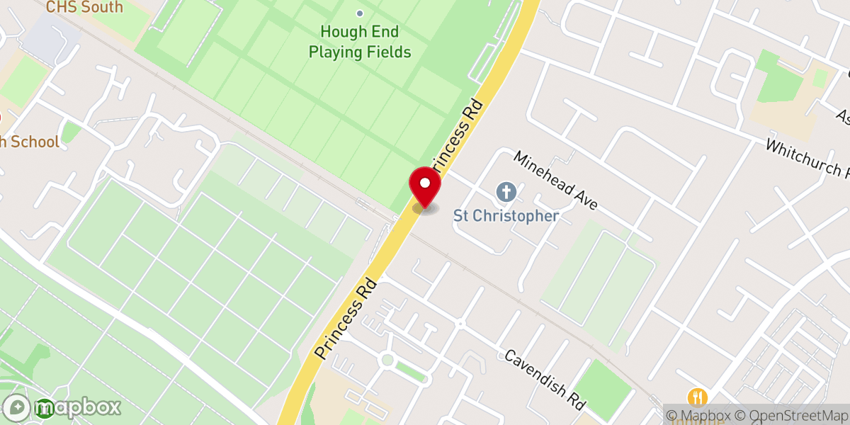 Map showing location of St Bernadettes R C Church