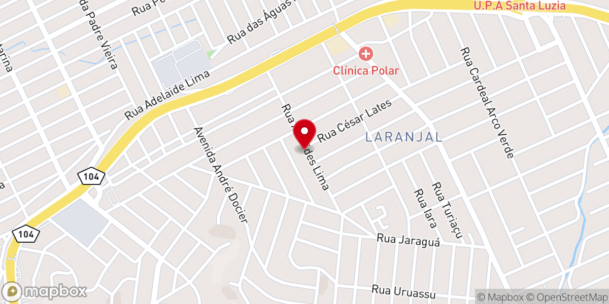 Map showing location of Igreja Universal do Reino de Deus - Laranjal