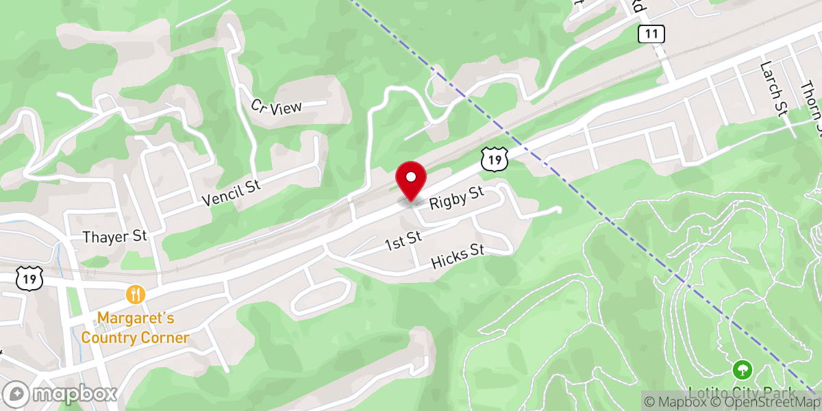 Map showing location of Pentecostal Holiness Church
