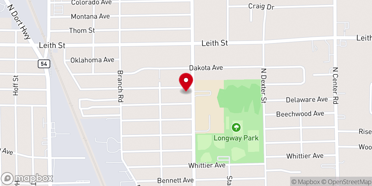 Map showing location of Jachin Baptist Church