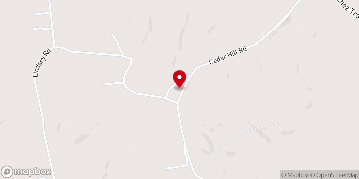 Map showing location of Cedar Hill Missionary Baptist Church