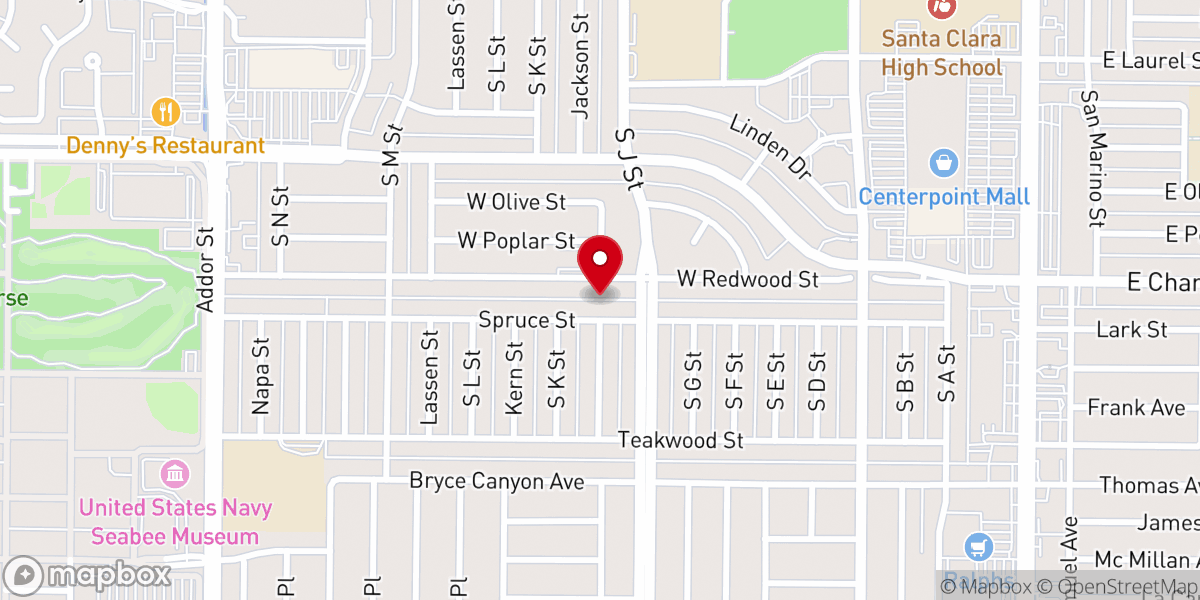 Map showing location of Our Saviors Evangelical Lutheran Church