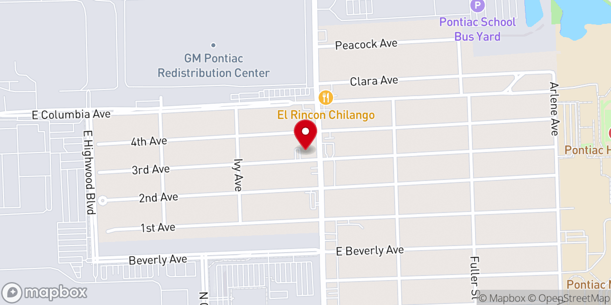 Map showing location of St Paul Community Lutheran Church