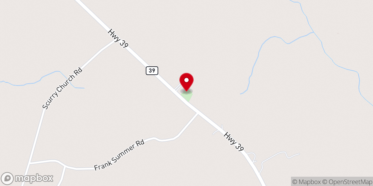 Map showing location of Chappells Baptist Church