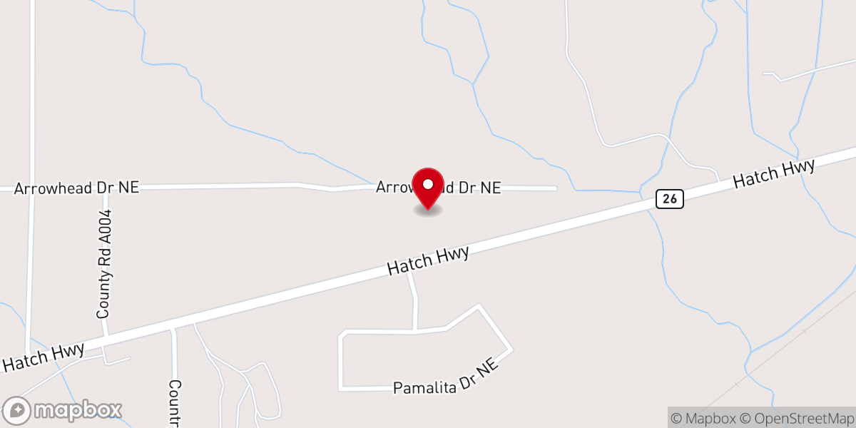Map showing location of Southwestern Baptist Campmeeting