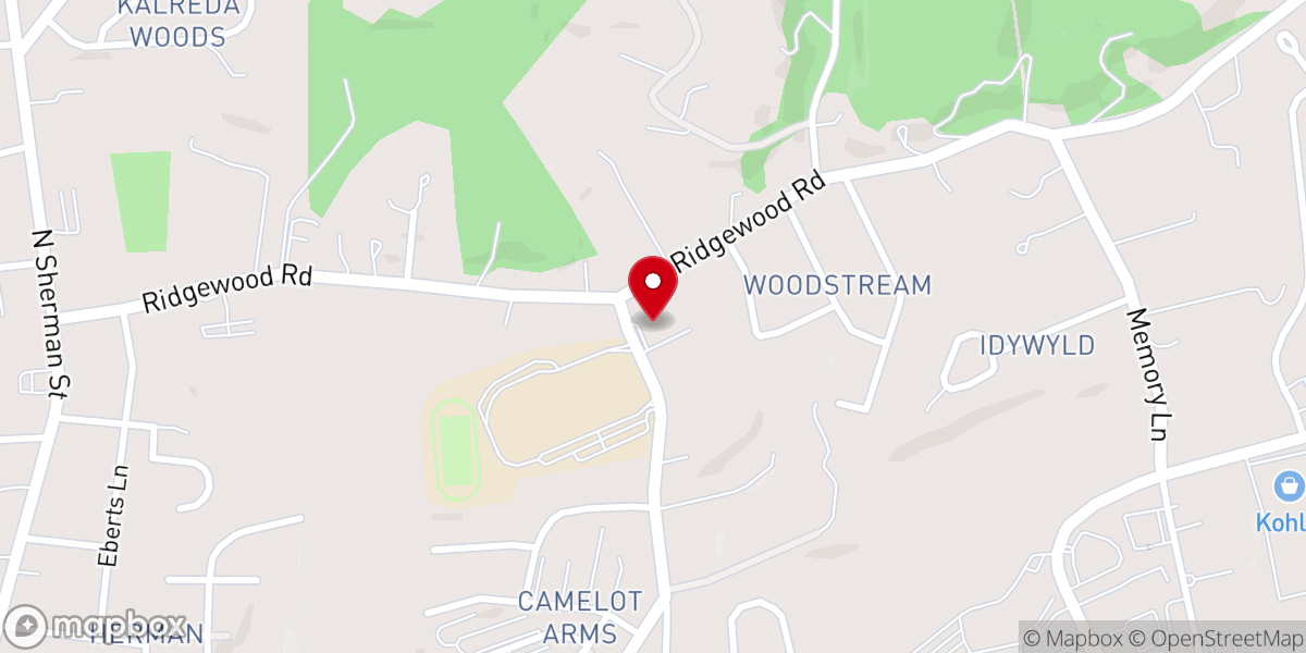Map showing location of North Hills Bible Church