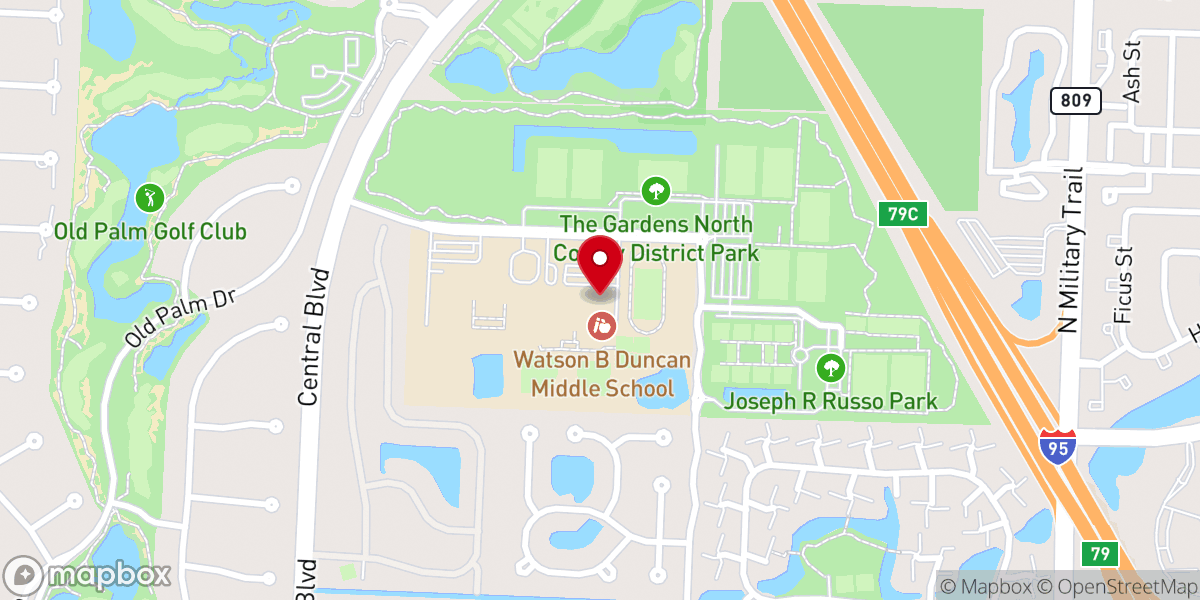 Map showing location of Encounter Church