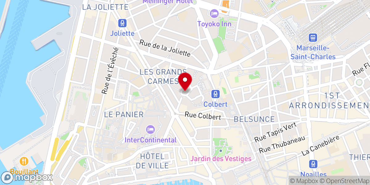 Map showing location of Église des Grands-Carmes de Marseille