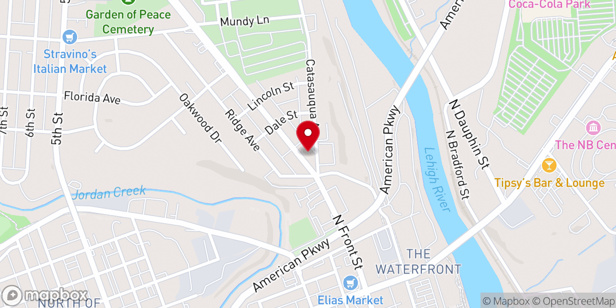 Map showing location of Saint Mary's Ukrainian Orthodox Church