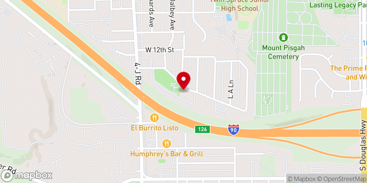 Map showing location of Prince of Peace Lutheran Church