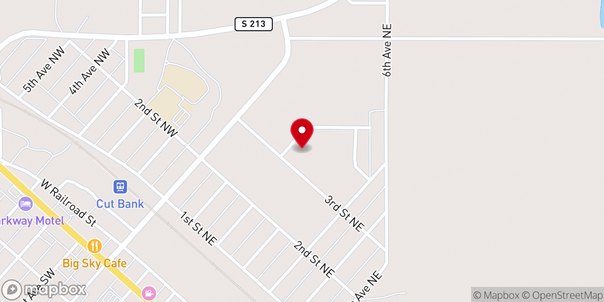 Map showing location of Prairie Peace Lutheran Church