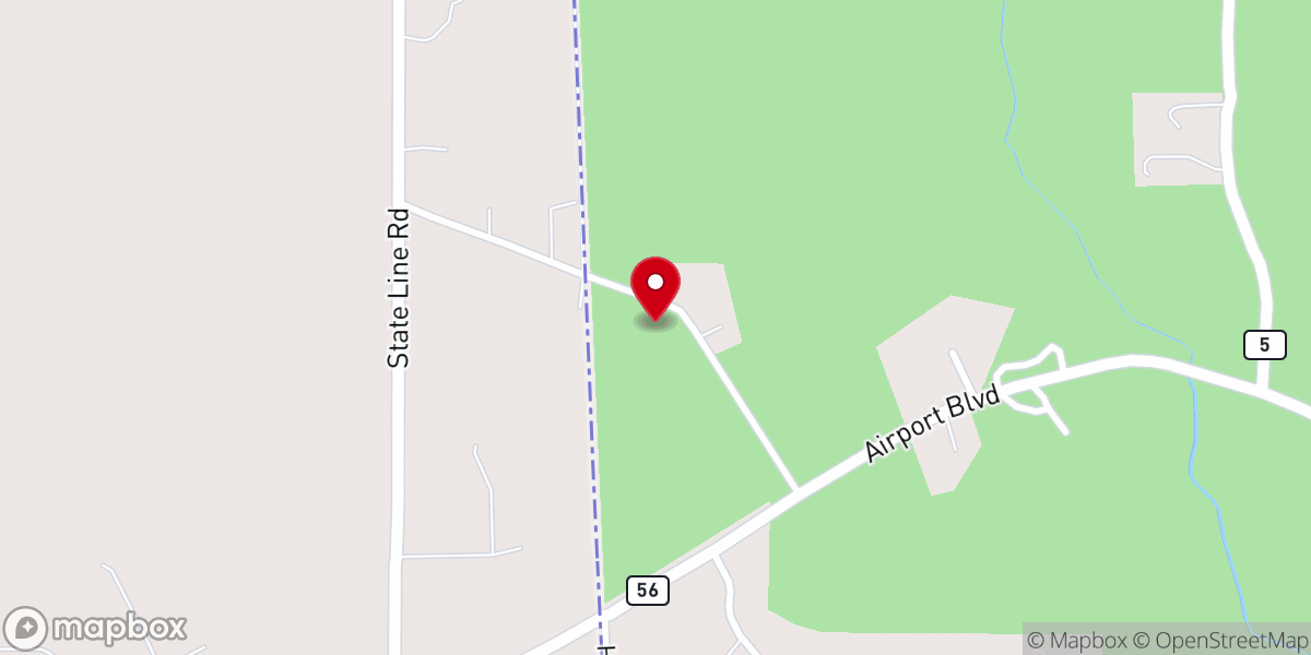 Map showing location of Roberts Chapel