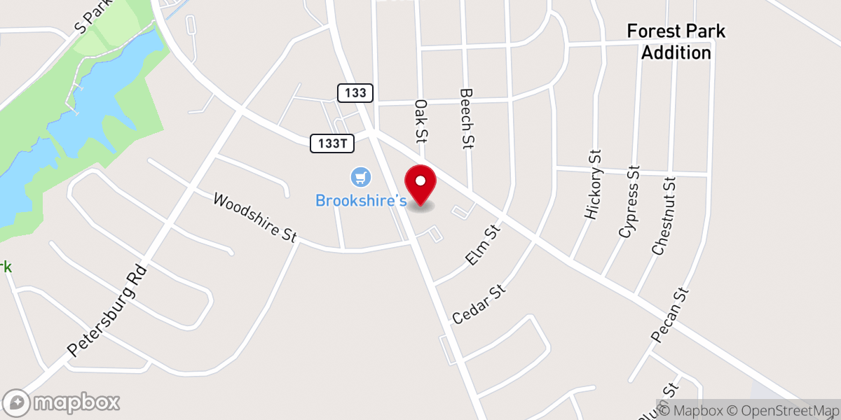 Map showing location of St John Lutheran Church