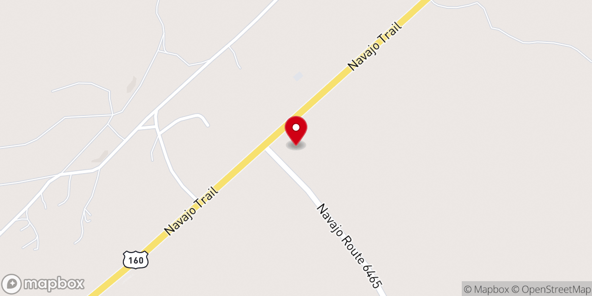 Map showing location of Dennehotso Market