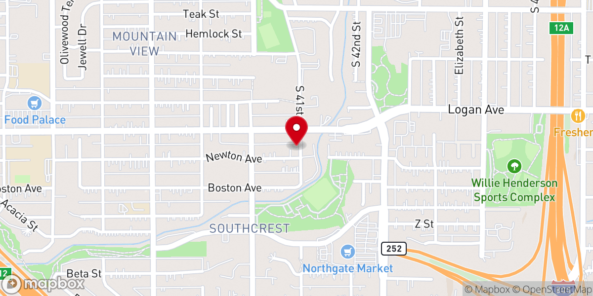 Map showing location of Pillar of Fire Church San Diego