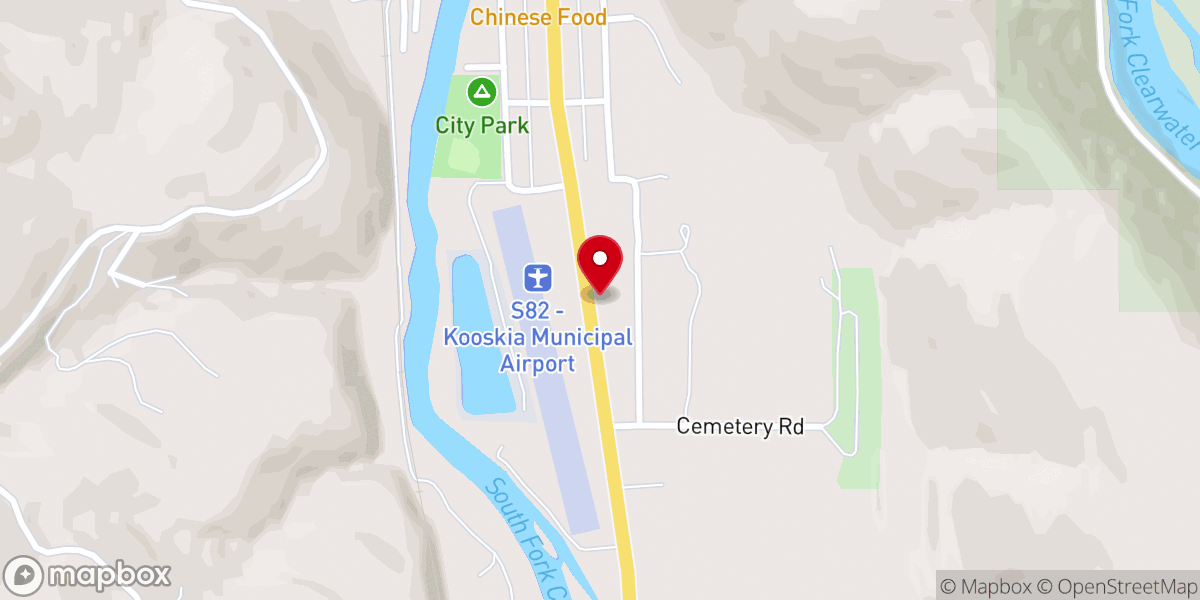 Map showing location of Kooskia First Presbyterian Church