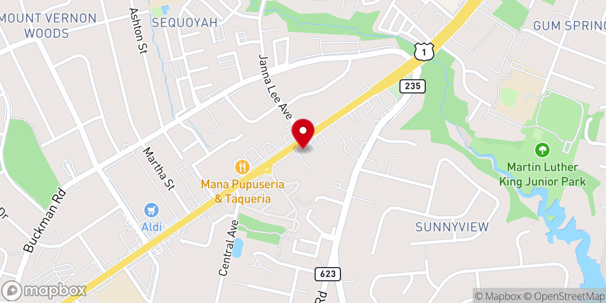 Map showing location of Emmanuel Worship Center