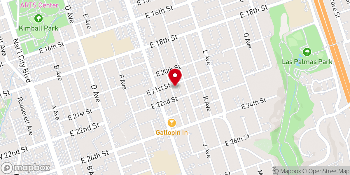 Map showing location of Agape Christian Center
