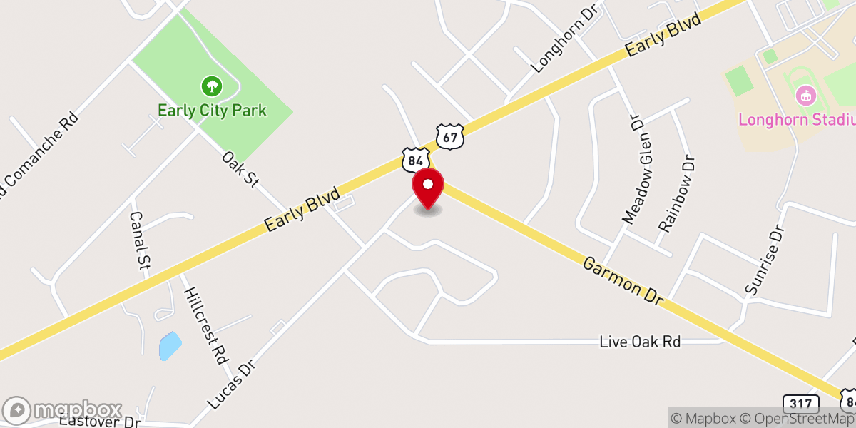 Map showing location of Early First Baptist Church