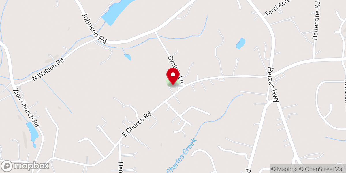 Map showing location of Fairview United Methodist Church