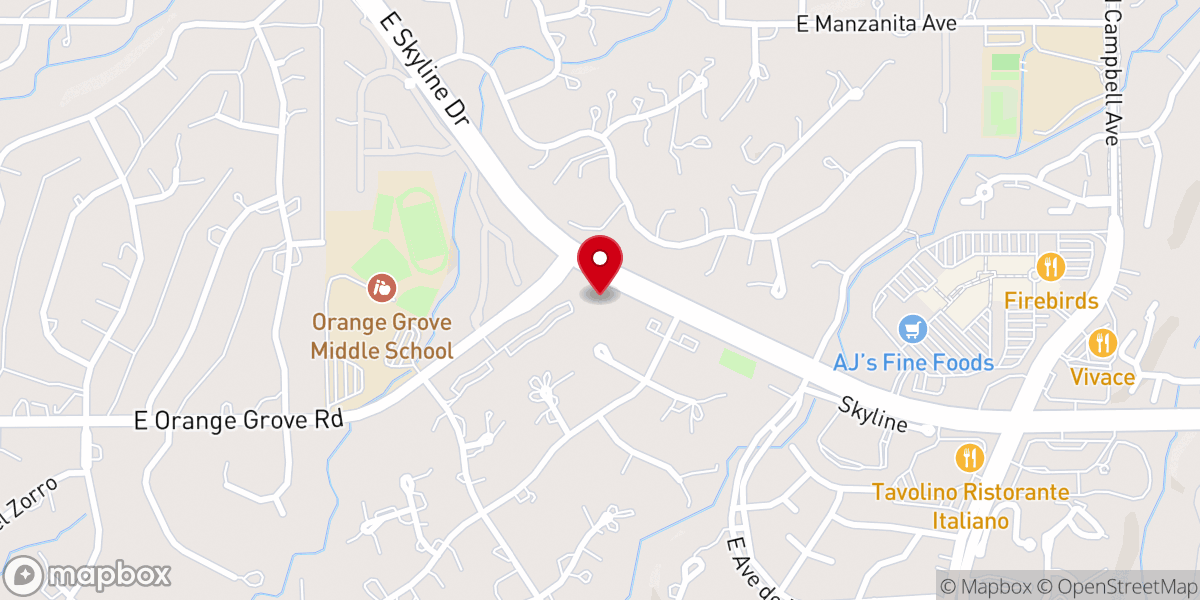 Map showing location of Catalina Foothills Church
