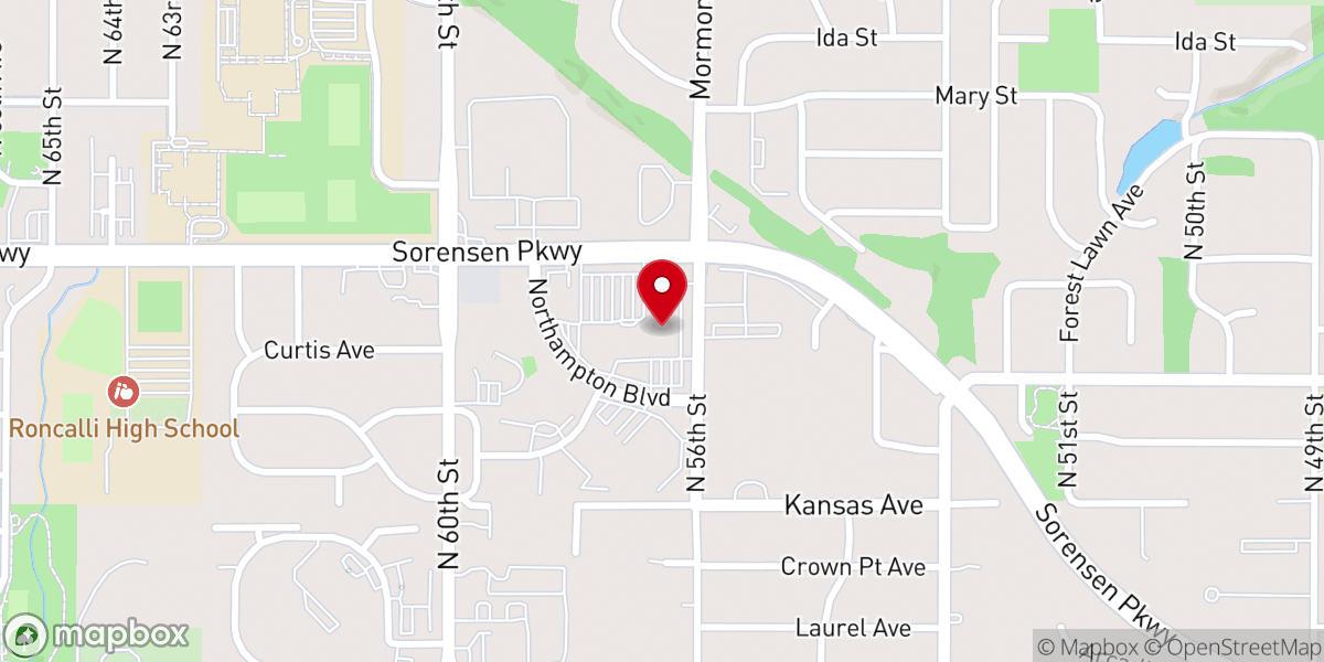 Map showing location of Victory Church
