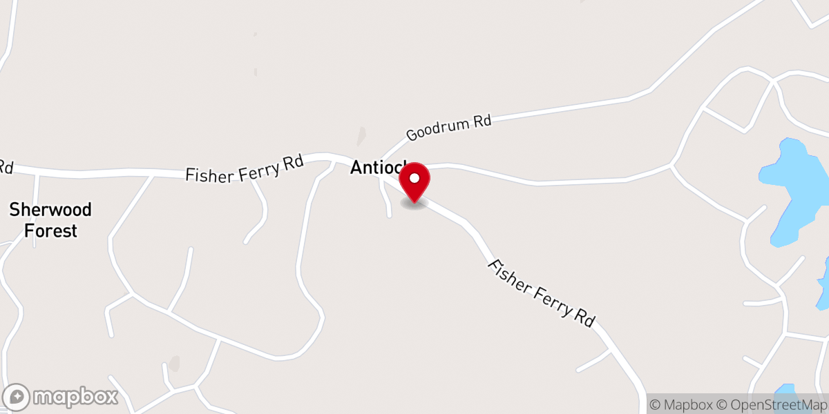 Map showing location of Goodrum Baptist Church