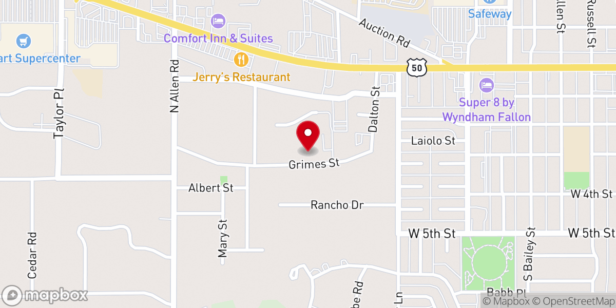 Map showing location of Fallon Naz