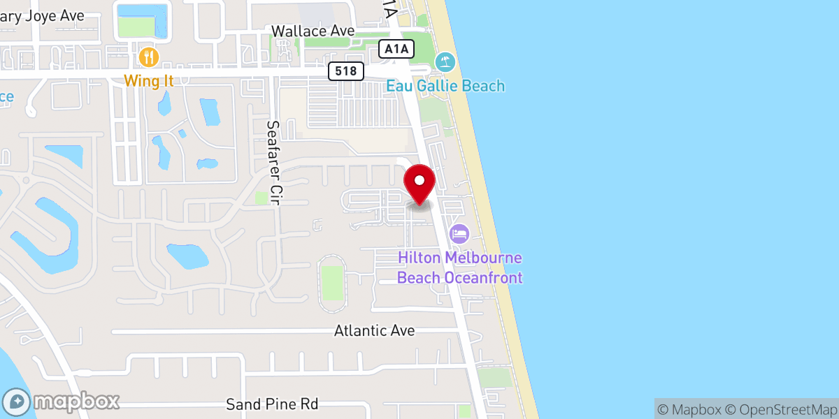 Map showing location of Holy Name of Jesus Thrift Store