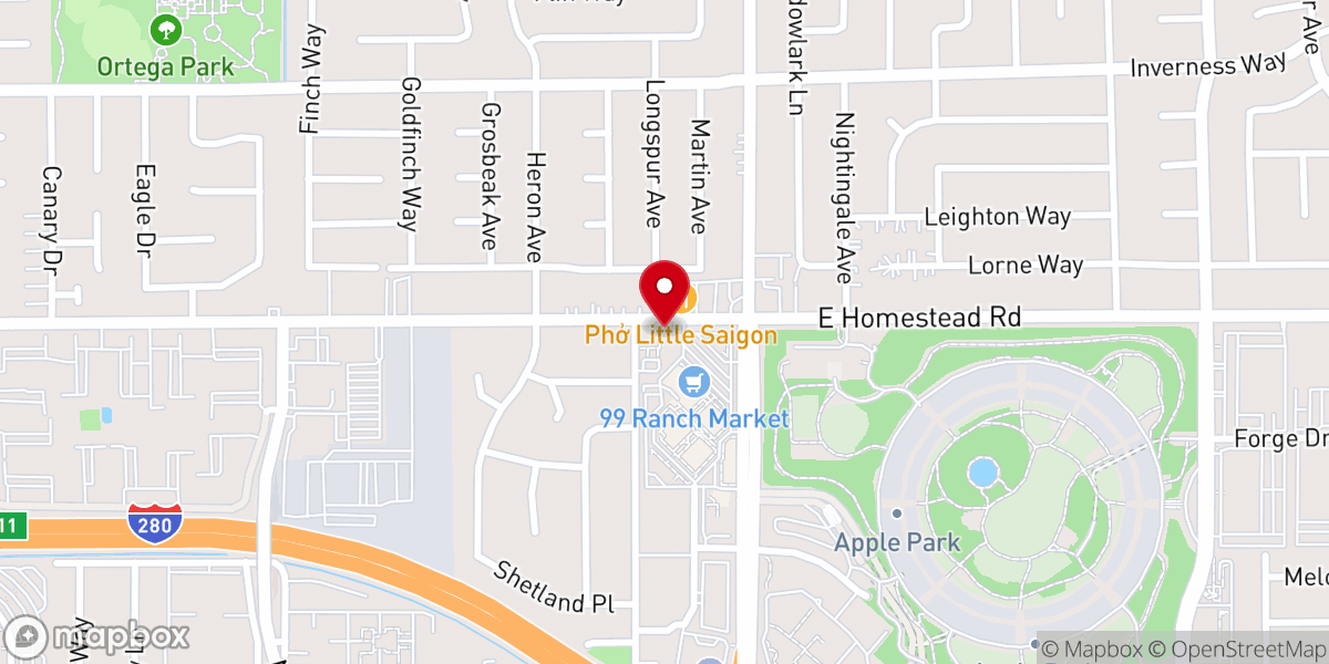 Map showing location of Jesus Love Korean United Methodist Church (UMC)
