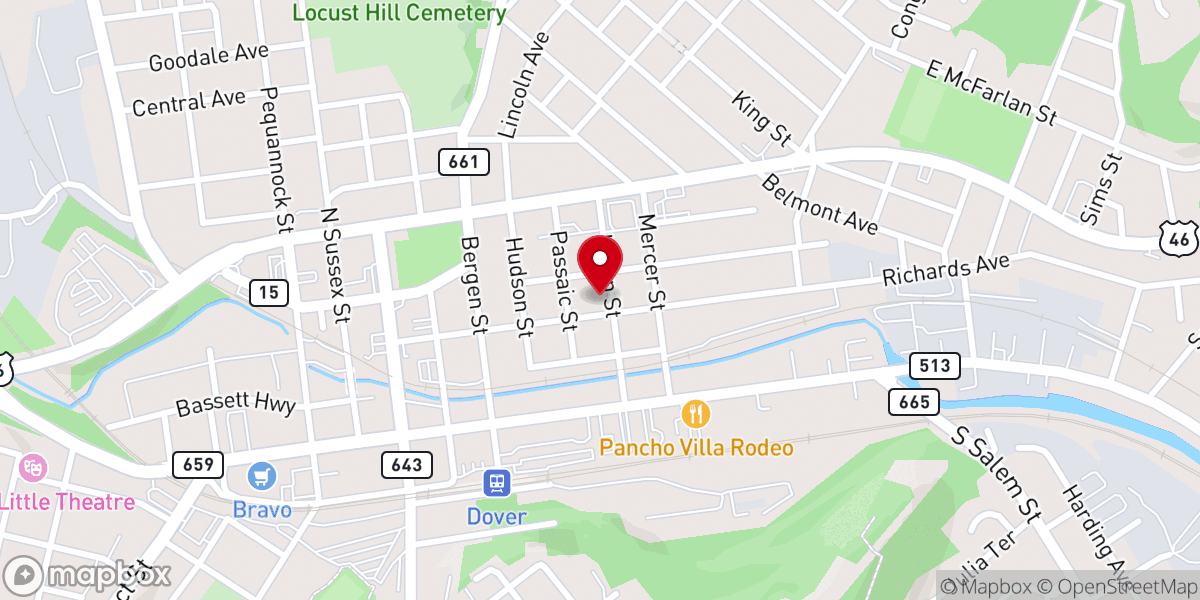Map showing location of Mt Zion Baptist Church