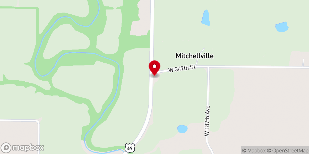 Map showing location of Mitchelville Community Church